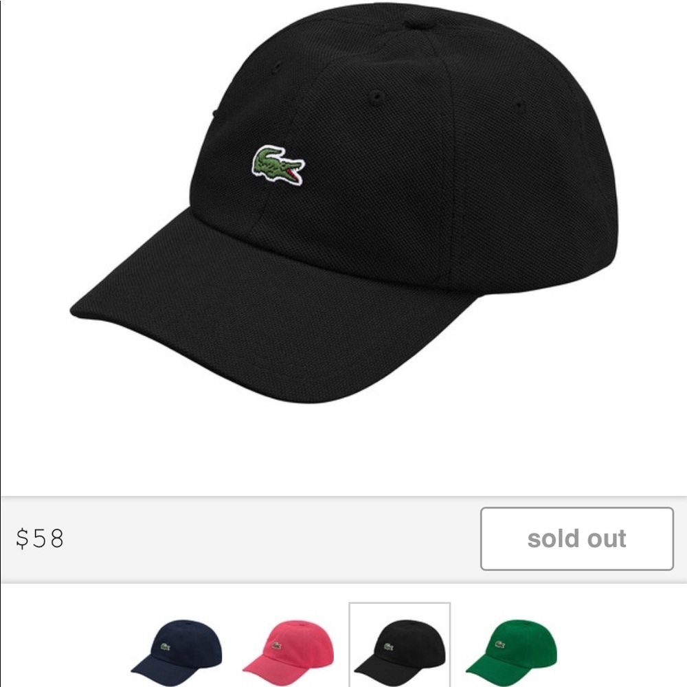 SUPREME x LACOSTE pique 6 - panel hat - Picture 5 of 9